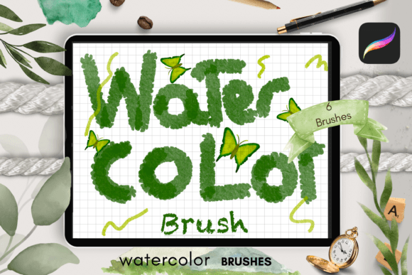 Download Delicate Watercolor Brushes Procreate - Watercolor brushes Collection