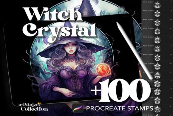 Download 100+ Procreate Witch Crystal Stamps - Crystal stamp Collection