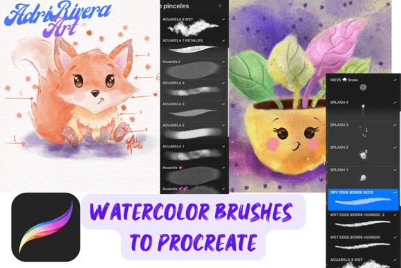 Download WATERCOLOR BRUSHES for PROCREATE🖌 - Watercolor brushes Collection